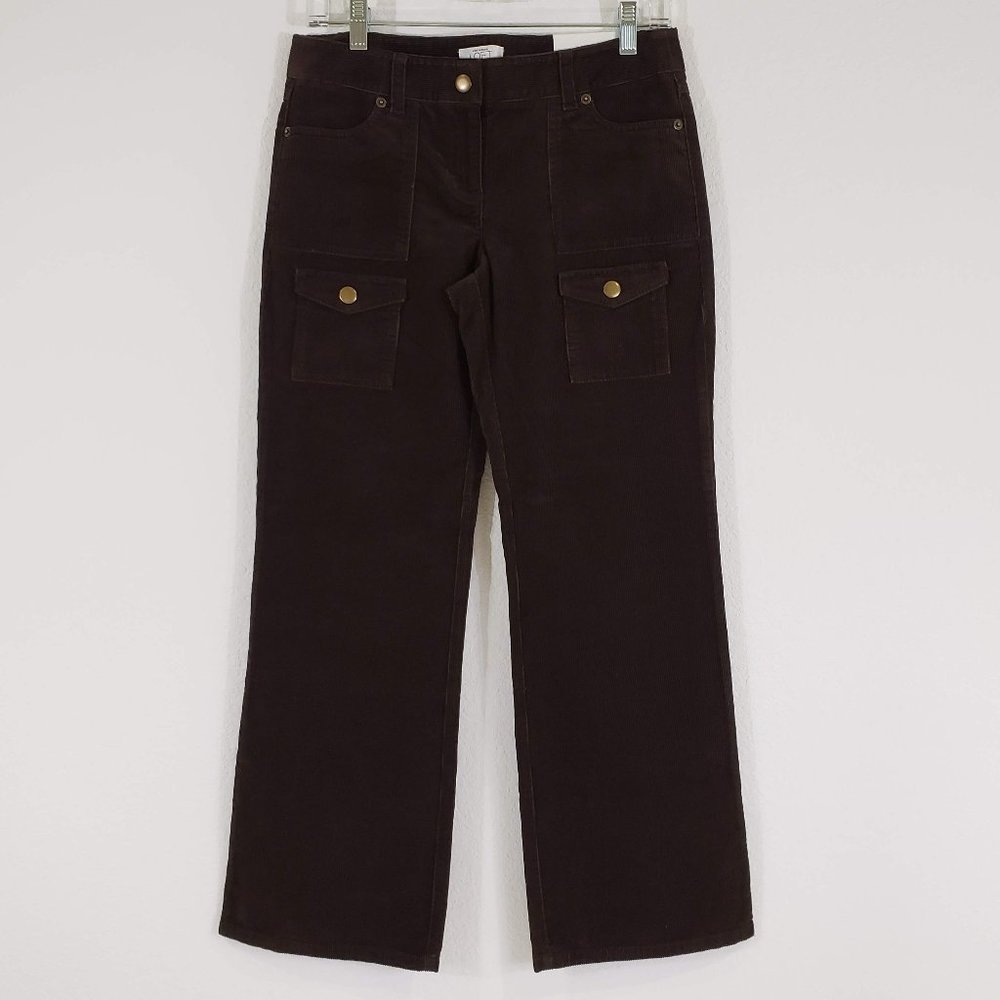 LOFT Marissa Brown Bootleg Corduroy Pants Size 4P